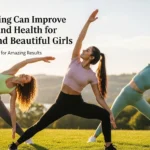 How stretching can Improve Flexibility and health| 12 Expert-Backed Secrets for Amazing Results Three women performing outdoor stretching for flexibility exercises at sunrise, demonstrating a group fitness routine to improve flexibility and health.
