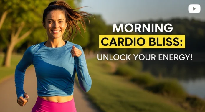 person experiencing the benefits of cardio training outdoors in the morning. Jogging in nature during morning light.